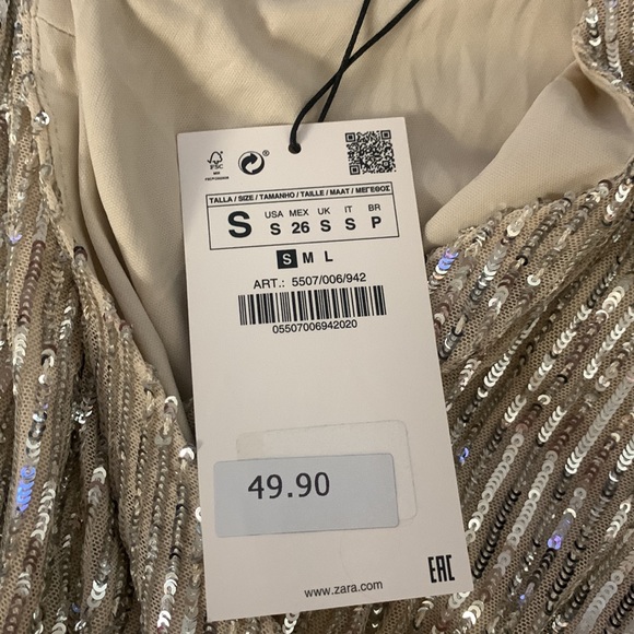 Beautiful sequin Zara mini dress - Picture 6 of 11